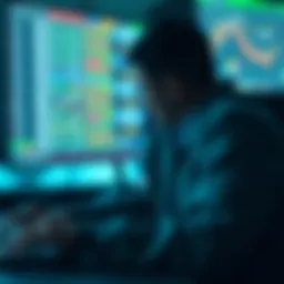 Conceptual representation of cryptocurrency exchange software