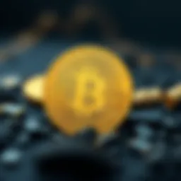 Conceptual representation of RWA coin connected to real assets