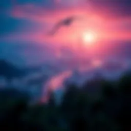 Conceptual representation of NFTs in a digital landscape