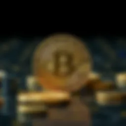 Conceptual representation of cryptocurrency
